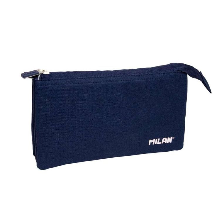 Estuche Milan 1918 3 cremalleras azul marino