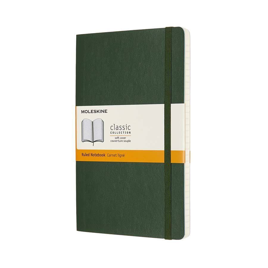 Libreta Moleskine Soft L Verde Oscuro Raya