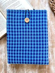 Funda Libro Aribook 23x28cm Vichy azules
