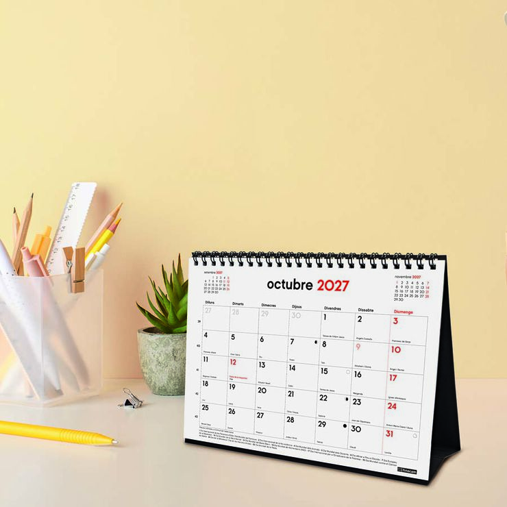Calendario Mesa Finocam 16M 21x15cm Catal&aacute;n 2026-27