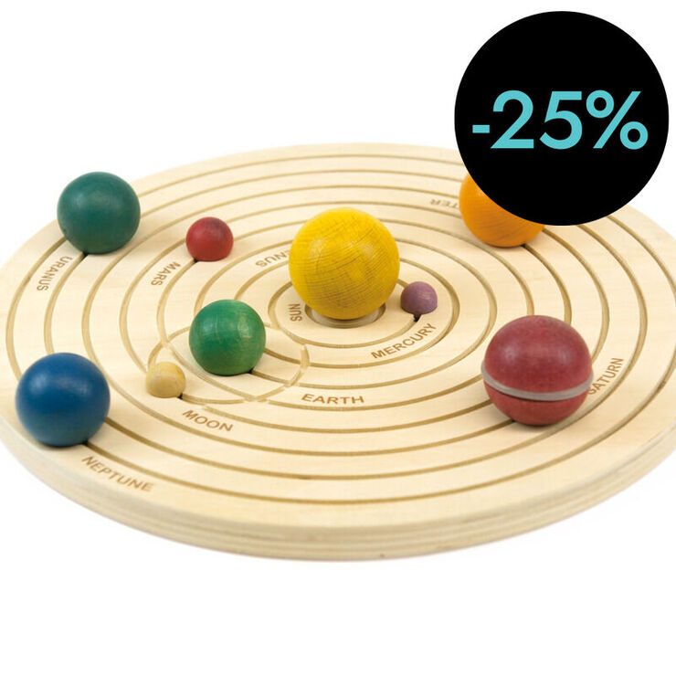 Sistema solar 3D de fusta