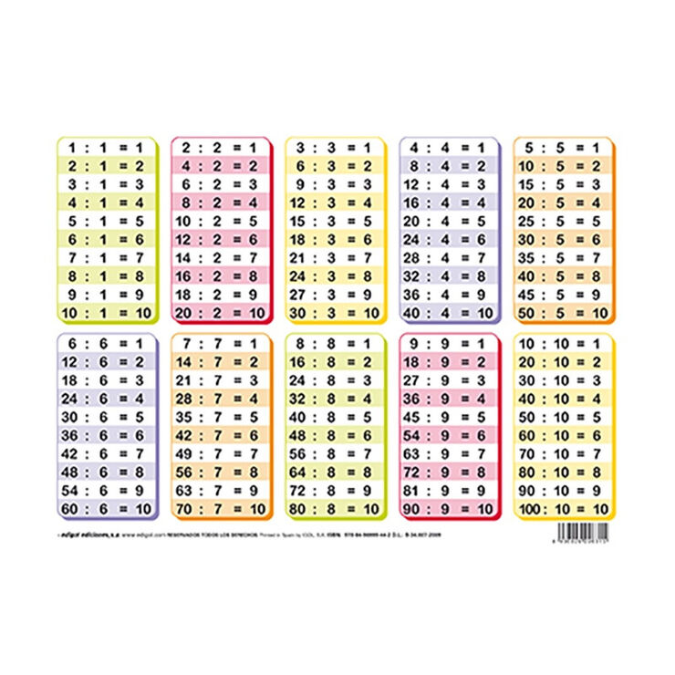 EDIGOL LI Multiplicación/división/DINA6 EDIGOL LI Multiplicación/división/DINA6