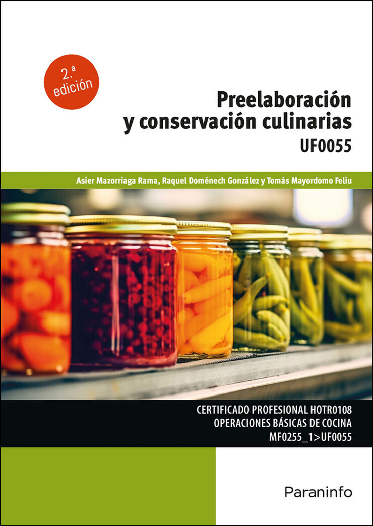 Preelaboración y conservación culinarias