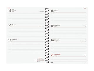 Agenda Finocam Opaque Semana Vista Horizontal 2027 Catal&aacute;n Azul