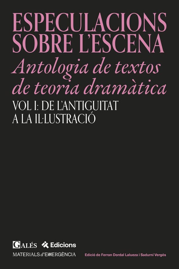 Bespeculacions sobre l&rsquo;escena - Antolog&iacute;a de textos de teoria dram&agrave;tica