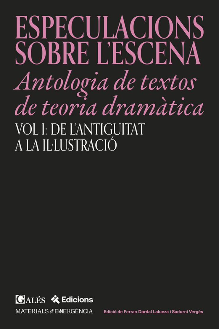 Bespeculacions sobre l&rsquo;escena - Antolog&iacute;a de textos de teoria dram&agrave;tica