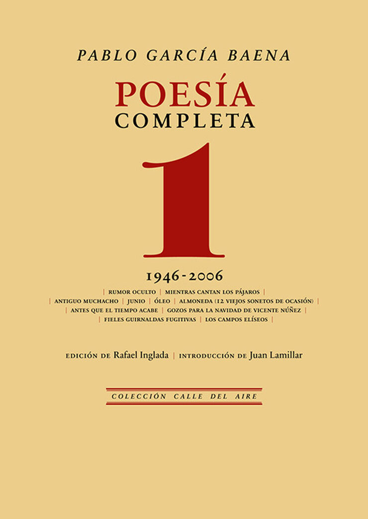 Poesía completa 1: 1946-2006