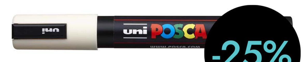 Rotulador Posca PC-5M 1,8-2,5mm marfil