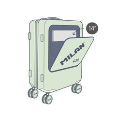 Trolley Cabina 550mm Milan 430 verde