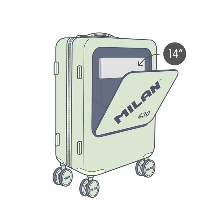 Trolley Cabina 550mm Milan 430 verde