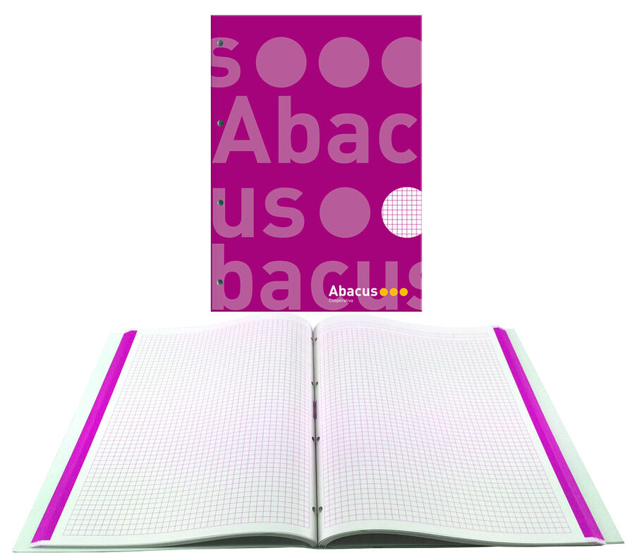 Notebook1 encuadernado Abacus A4 5x5 70g 100 hojas lila