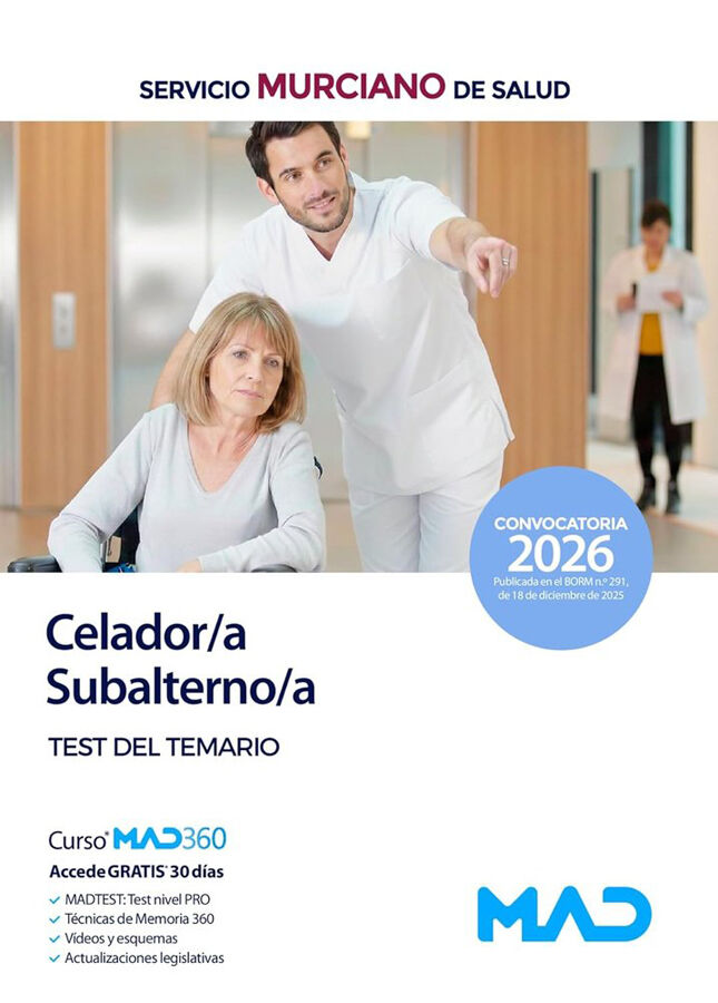 Celador/Subalterno del Servicio Murciano de Salud. Test del temario