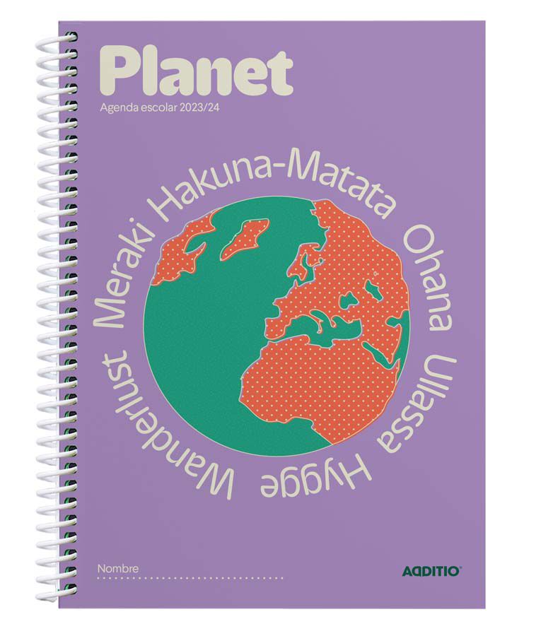 Agenda escolar Planet Setmana vista castell&agrave; 23-24 Additio