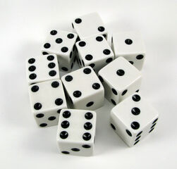 Dau 6 cares blanc 10 unitats