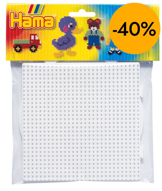 Bases cuadrada y circular Hama Midi 2u blanco