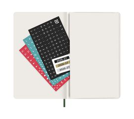 Agenda Moleskine 18 mesos set/vista L tapa tova verd