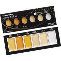 Acuarelas Kuretake Gansai Tambi Starry 6 colores