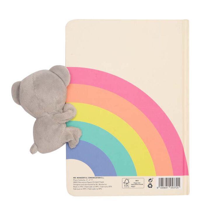 Libreta con Peluche Koala cierre magnético