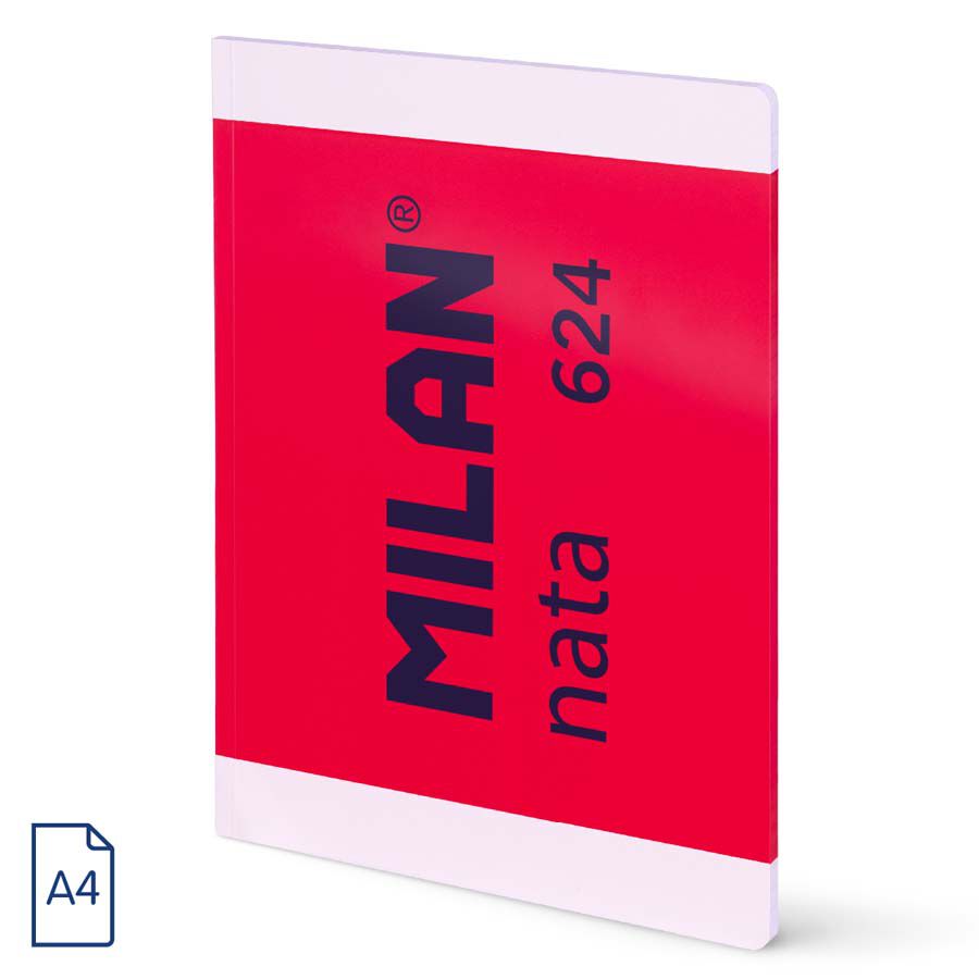 Libreta A4 48 hojas 5x5mm Milan Nata 624 rosa