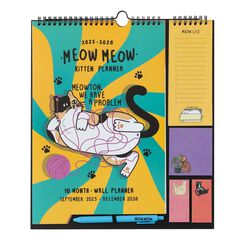 Planificador 16 meses mes/vista mult 2025-26 Meow Meow
