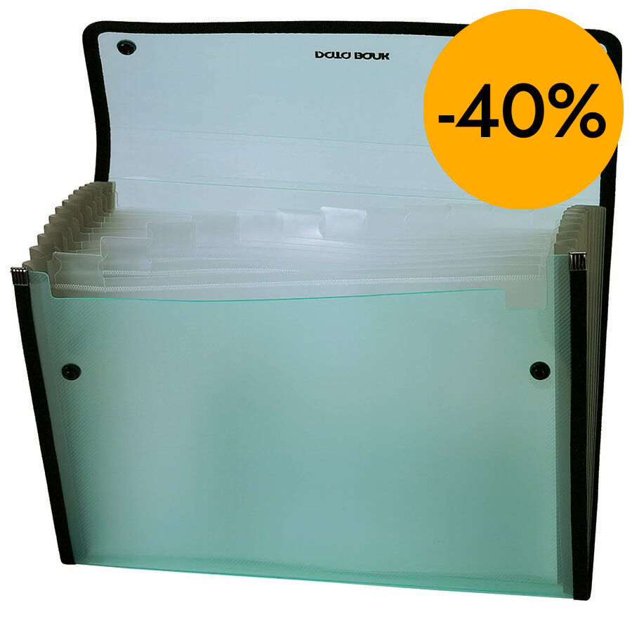 Carpeta acorde&oacute;n Databank con 12 separadores