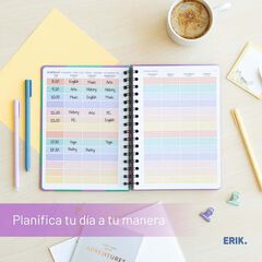 Agenda escolar Erik A5 setm/vista multilingüe 2025-26 Meow Meow