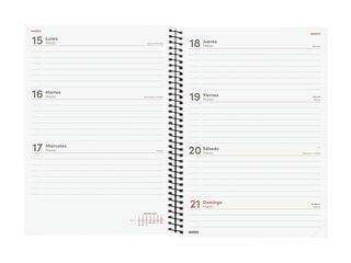 Agenda Finocam Opaque Setmana Vista Horitzontal 2027 Castell&agrave; Negre
