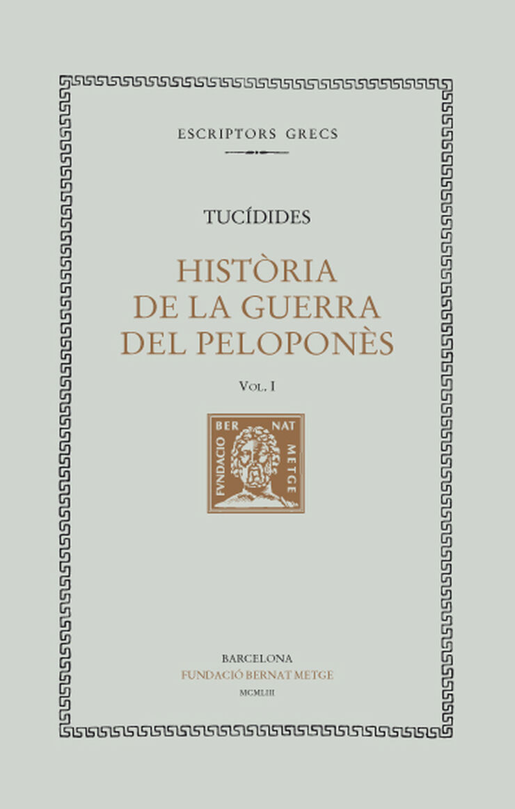 Història de la Guerra del Peloponnès, vol. I: llibre I