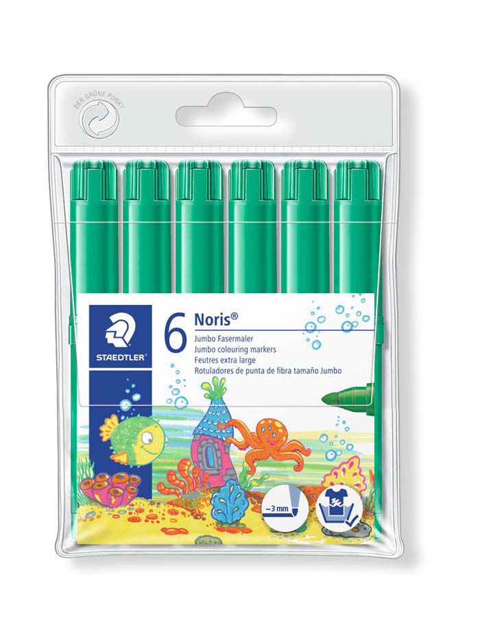 Rotuladores Staedtler Noris 340 verde oscuro 6u
