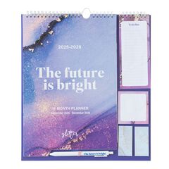 Planificador 16 meses mes/vista mult 2025-26 Glitter
