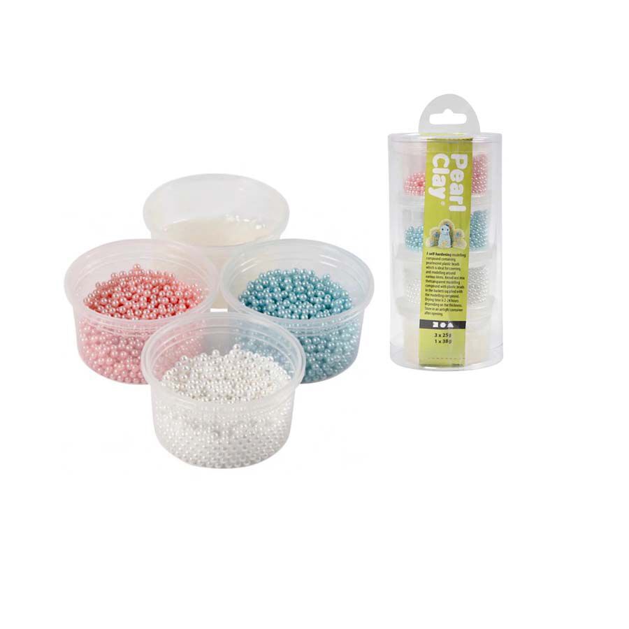 Pearl Clay Creative blau clar, vermell clar, blanc