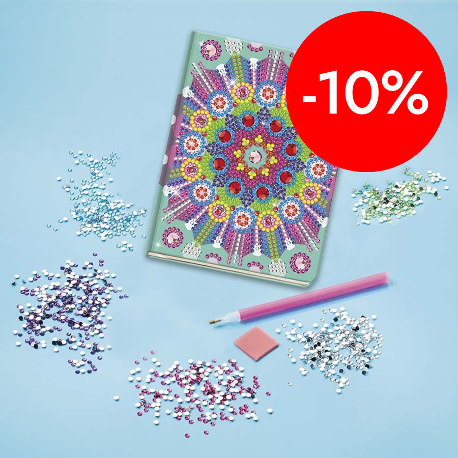 Libro decora con Diamantes Mandala Rosa