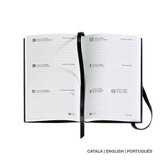Agenda Miquelrius Passport 9x14 setm/vista català 2026 Luxor negre