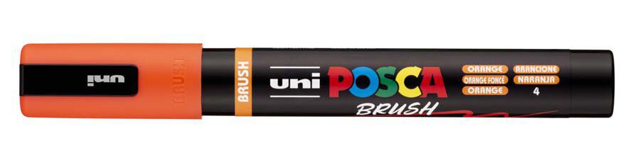 Marcador Posca PC-5BR pincel 1-4mm naranja