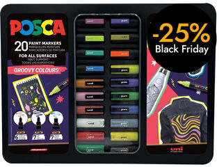 Maletí Retoladors Posca Groovy 20 peces