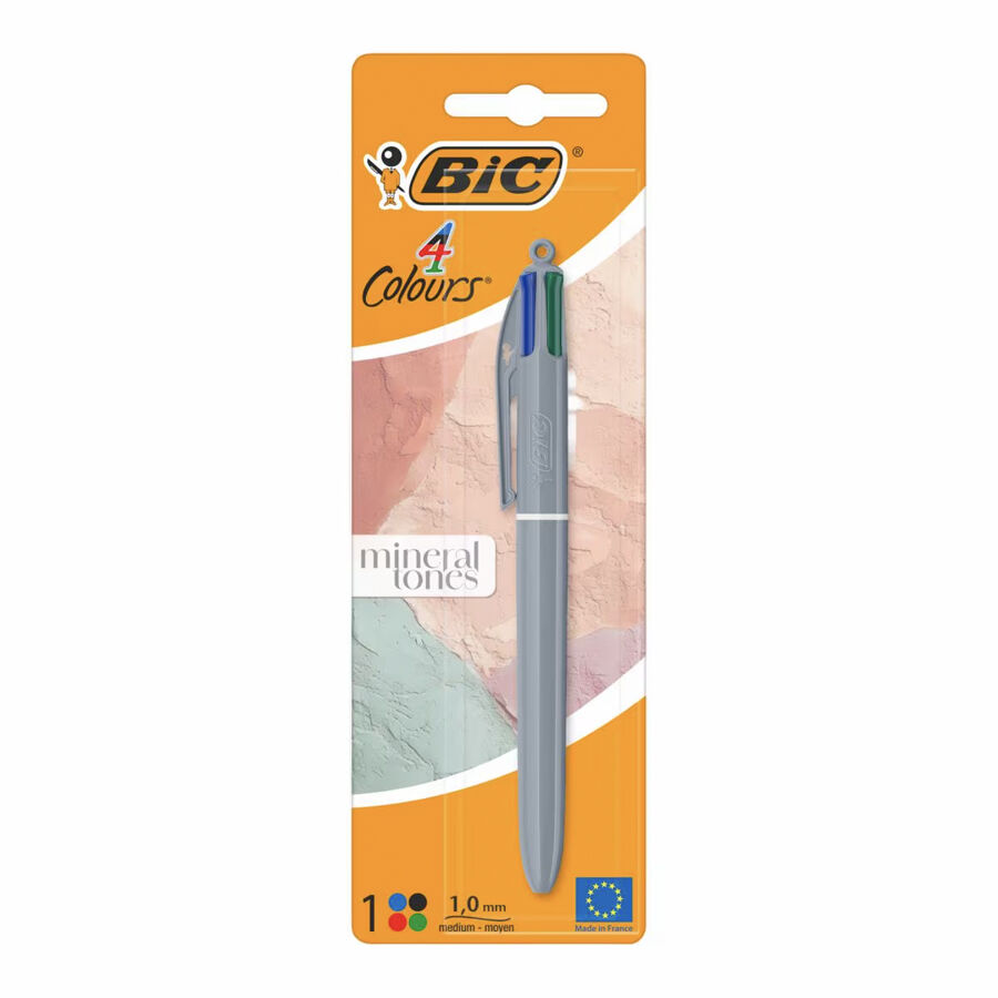 Bol&iacute;grafo BIC 4 colores, modelo Mineral Tones modelo surtido