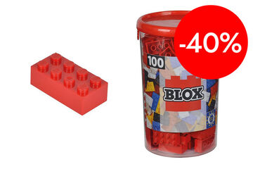 Joc de construcci&oacute; Simba Blox-pot 100 blocs vermell