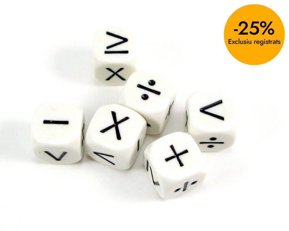 Dau 6 cares signes matem&agrave;tics 6 unitats