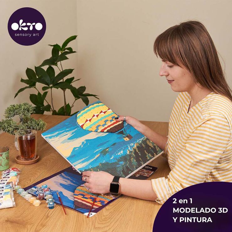 Okto Pintura sensorial 3D + Números Globo