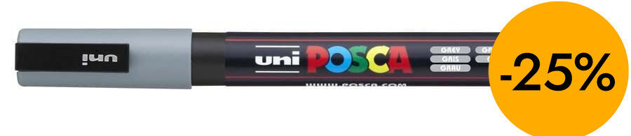 Rotulador Posca PC-3M 0,9-1,3mm gris