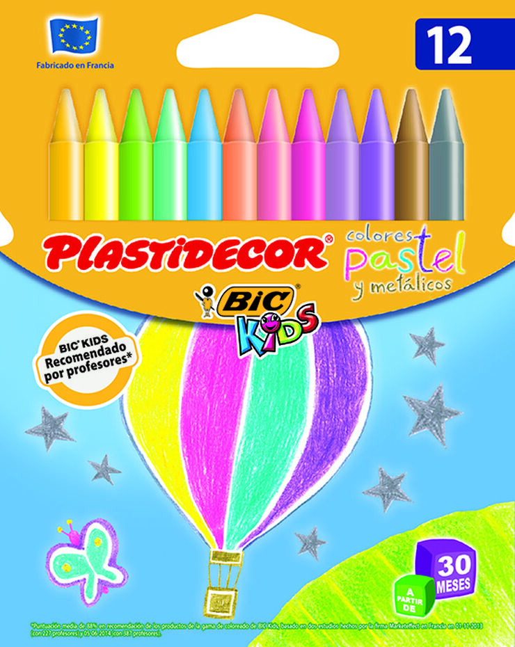 Ceras Plastidecor Pastel 12u