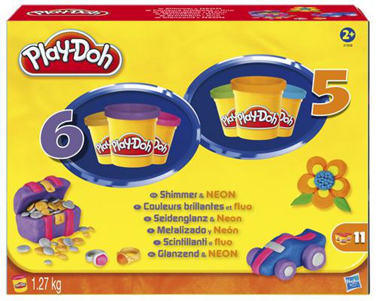 Play-Doh Botes Metal/5 Botes Neón