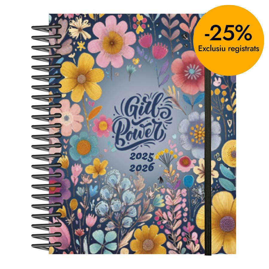 Agenda escolar Senfort 16 mesos setm/vista catal&agrave; 2025-26 Girls power