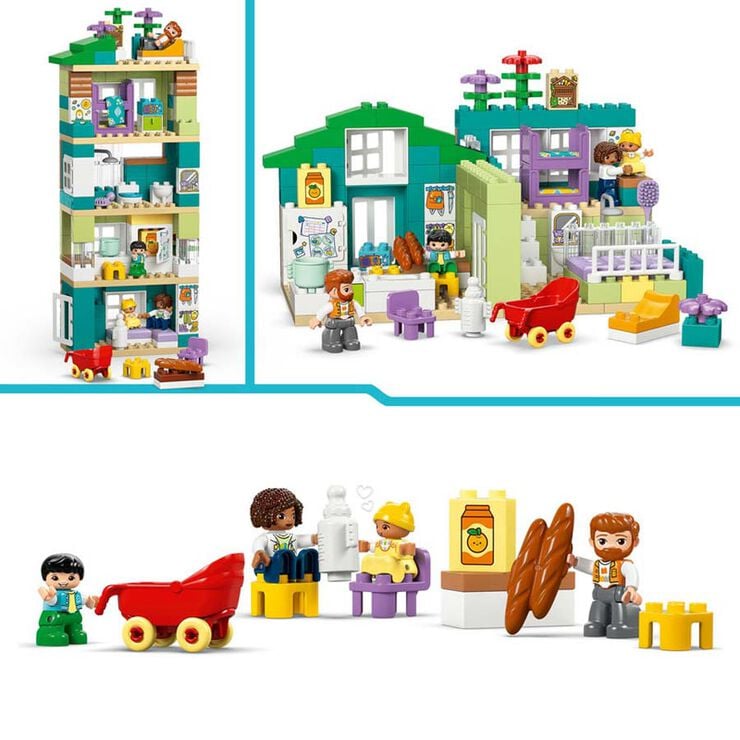 LEGO® DUPLO Town Casa Familiar Moderna “3 en 1” con Figuras 10470