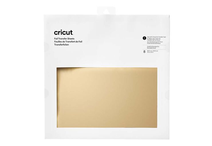 Cricut Transfer Foil Sheets 30x30cm 8 sheets (Gold)