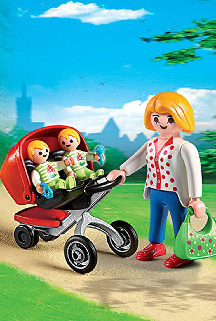 Figuras Playmobil City Life Madre con gemelos 5573