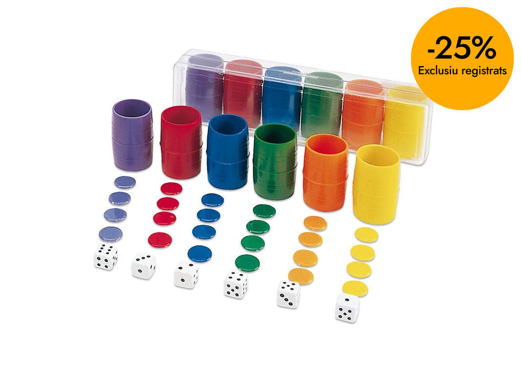 Parch&iacute;s fichas de pl&aacute;stico 6 jugadores