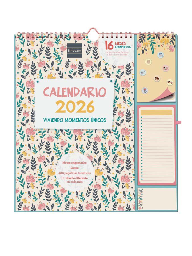 Calendario Finocam pared 16 meses plus cas 2025-26 Vitae
