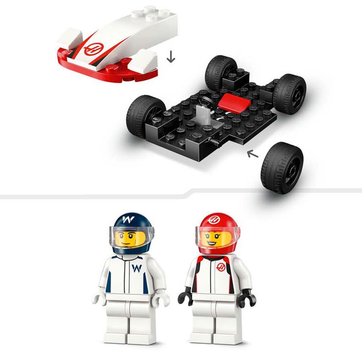 LEGO® LEGO City Coches de F1® Williams Racing y Haas F1® 60464