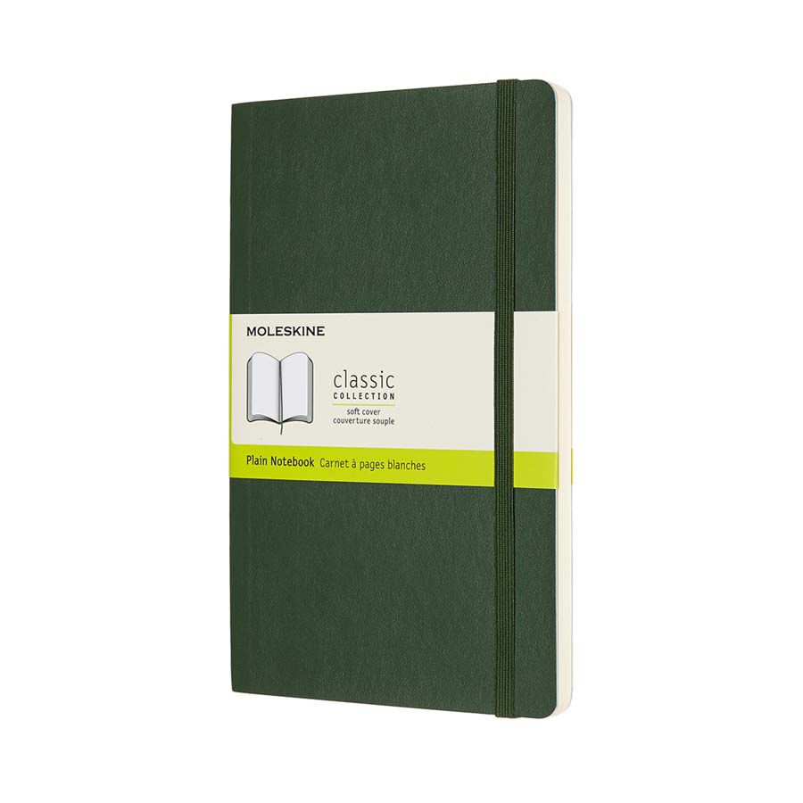 Libreta Moleskine Soft L Verde Liso